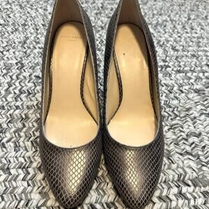 Cole Haan Grand OS Women's Size 10B Metallic Snake Embossed Pumps Heels Dress